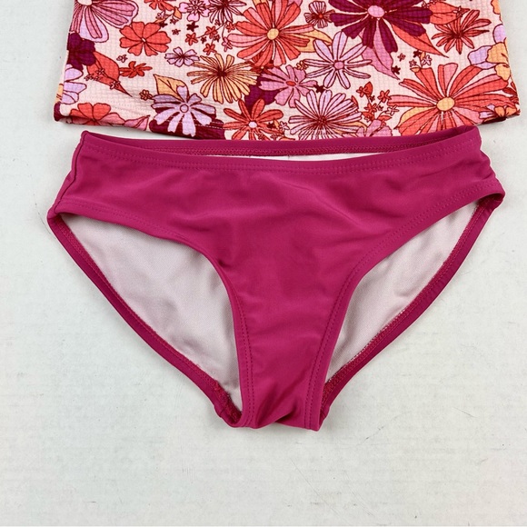 Cat & Jack Girls 2 Piece Floral Bathing Suit - Picture 3 of 7
